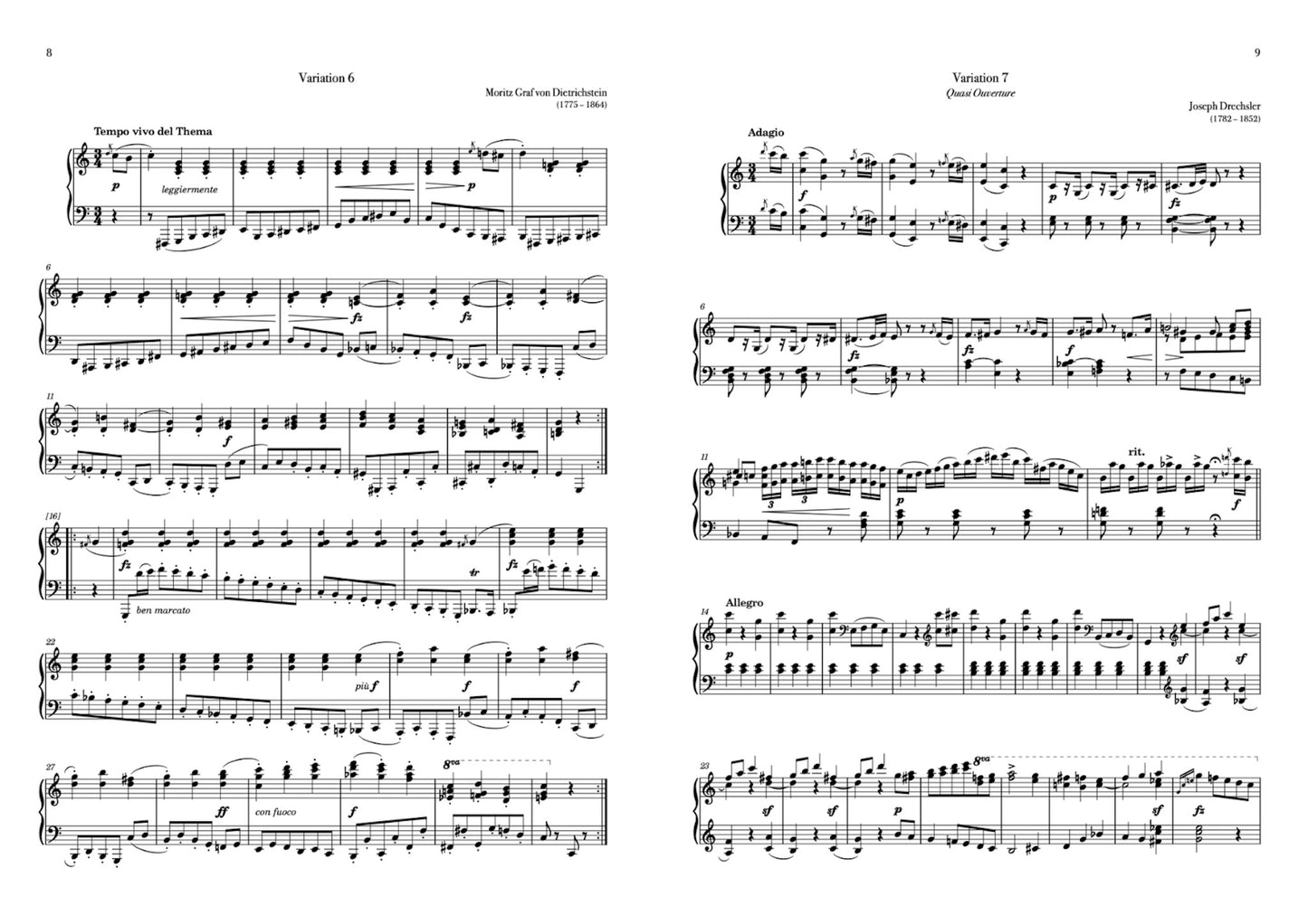 Variations on a theme by Diabelli