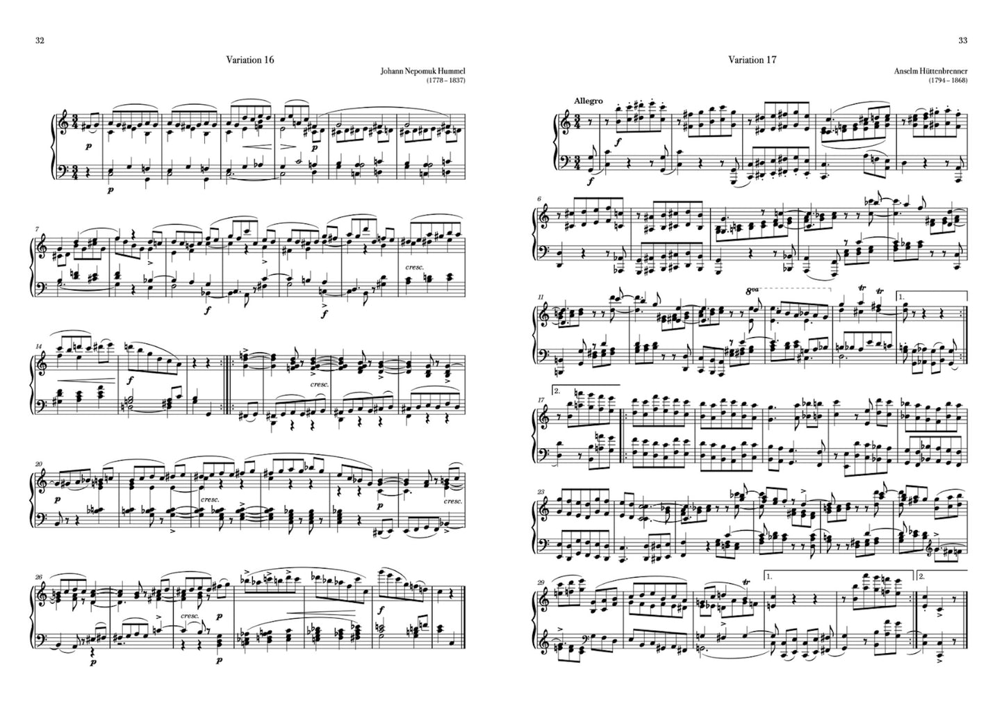Variations on a theme by Diabelli