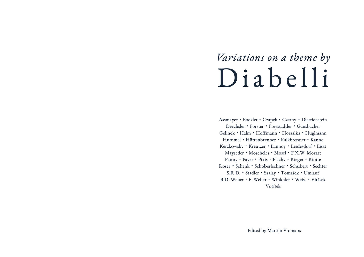Variations on a theme by Diabelli