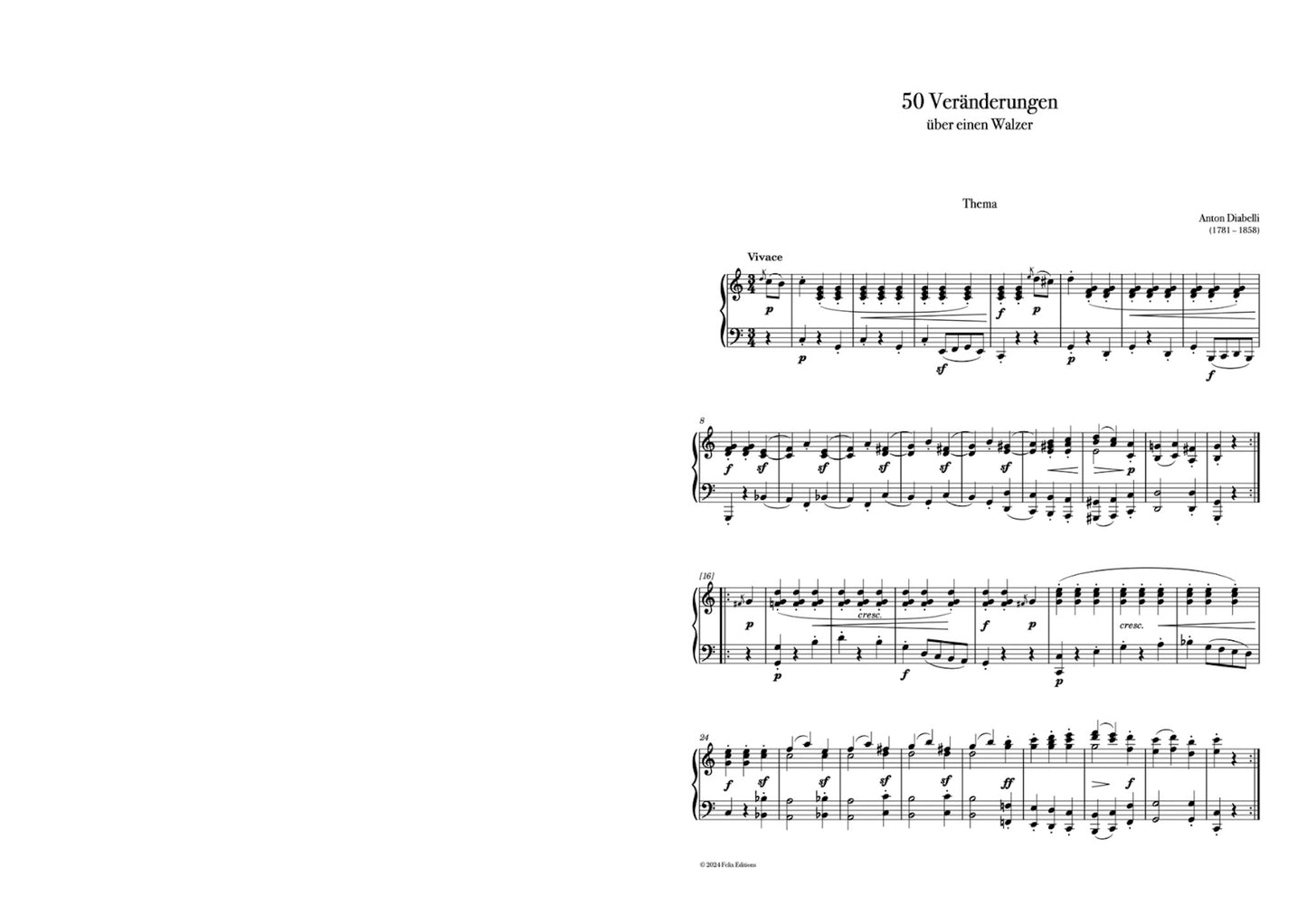 Variations on a theme by Diabelli