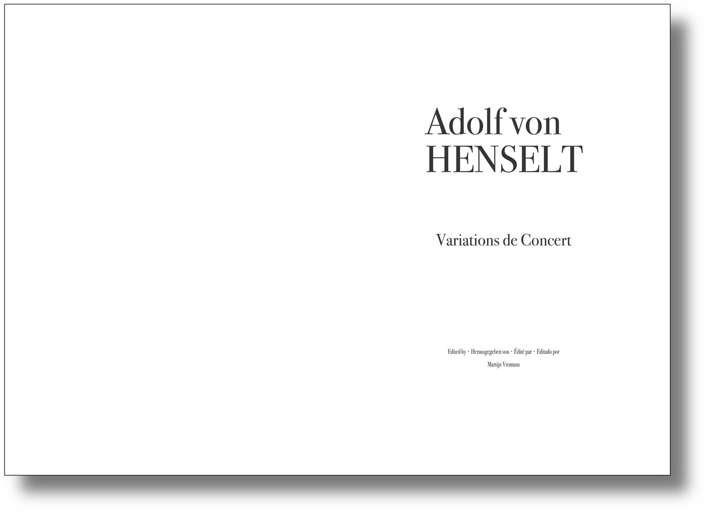 Henselt: Variations de Concert