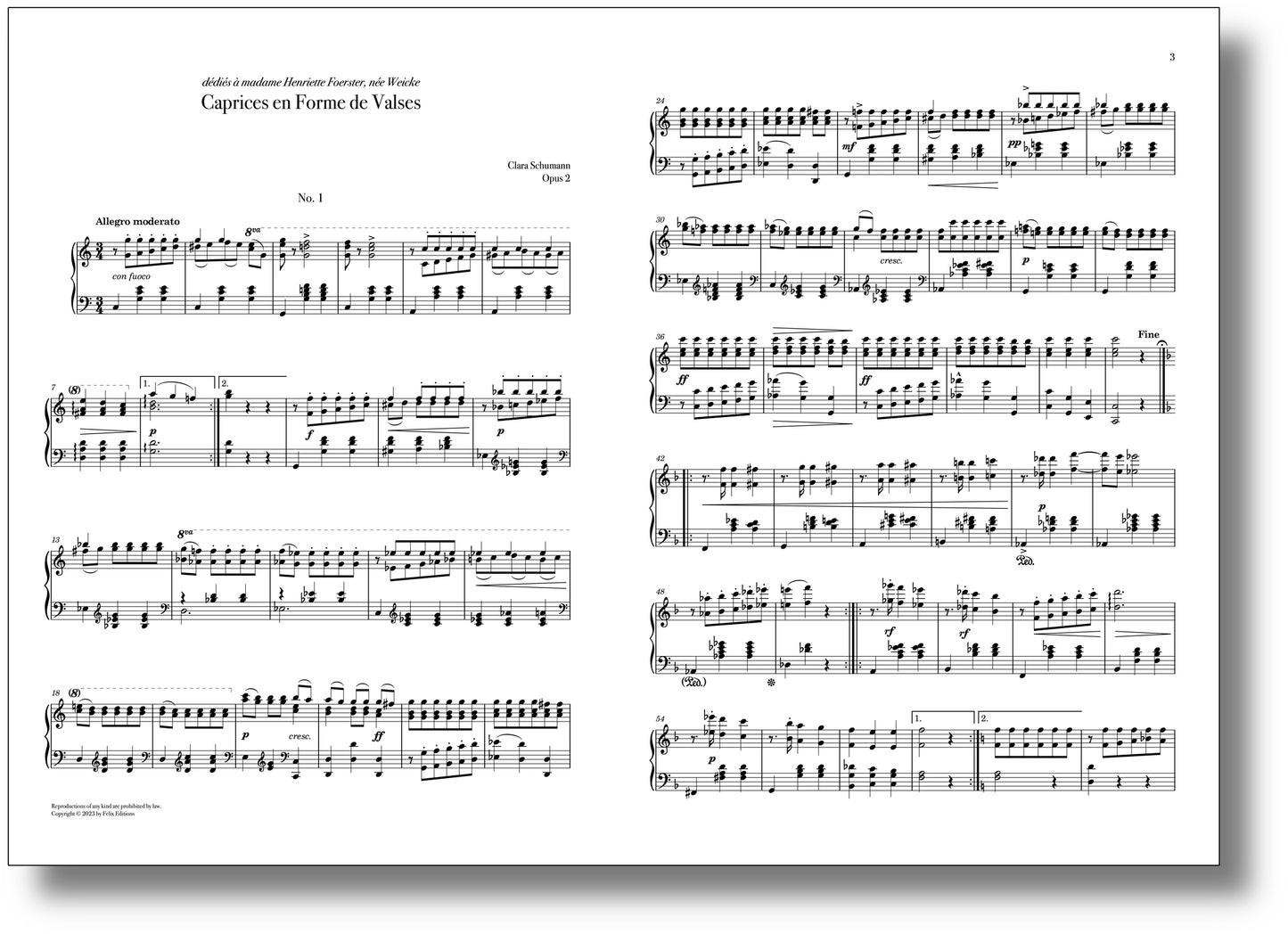 C. Schumann: Caprices en Forme de Valses