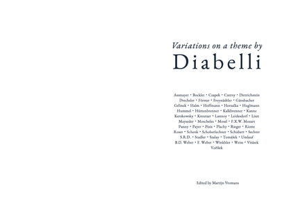 Variations on a theme by Diabelli