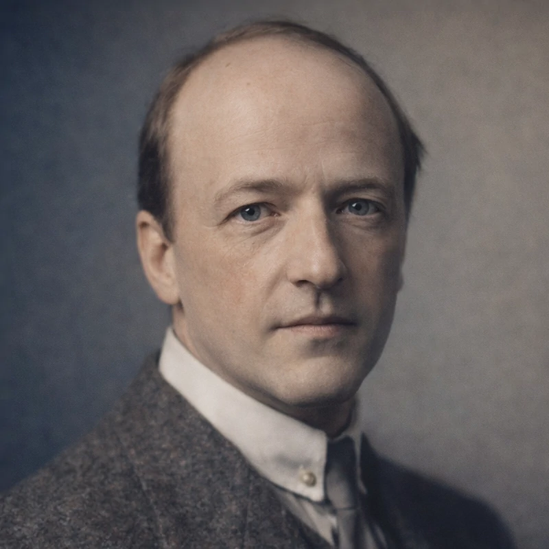 Portrait of Bernhard van den Sigtenhorst Meyer, Dutch composer of impressionistic piano miniatures.