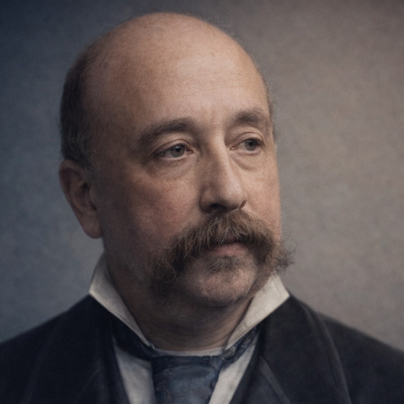 Portrait of Eduard de Hartog, Dutch-born composer and pianist active in nineteenth-century Paris.