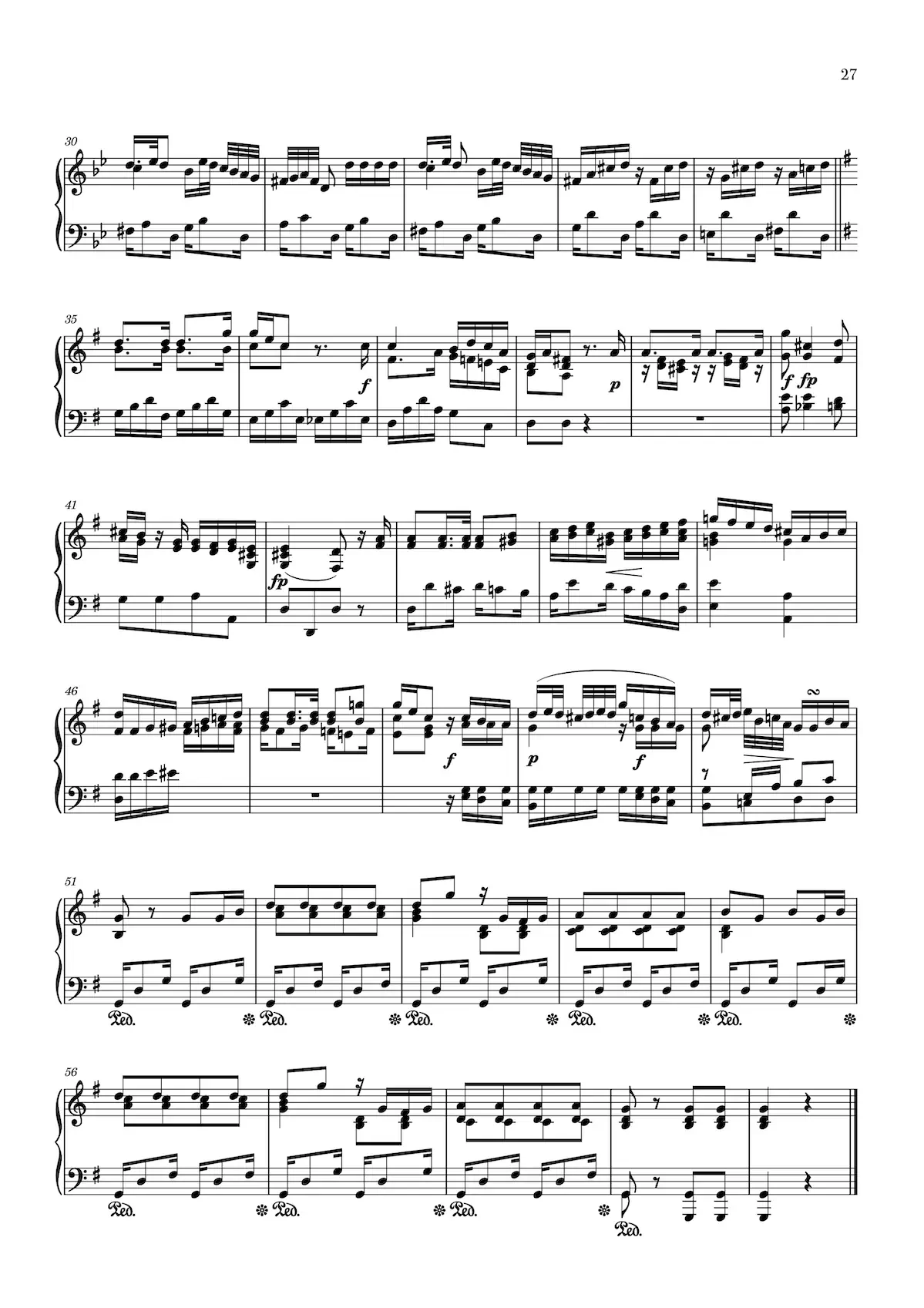 Newly engraved piano score prepared for a Felix Editions volume